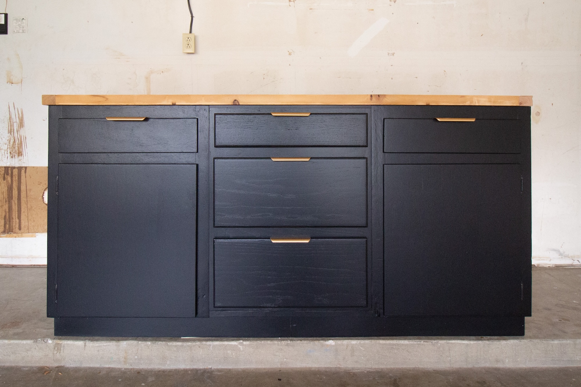 DIY Workbench Cabinet Furniture Flip Black Workshop Cabinet